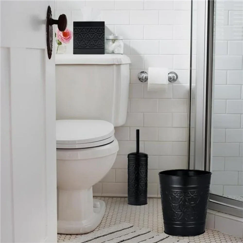 Black square tissue box cover metal tissue holder bathroom bedroom home decor